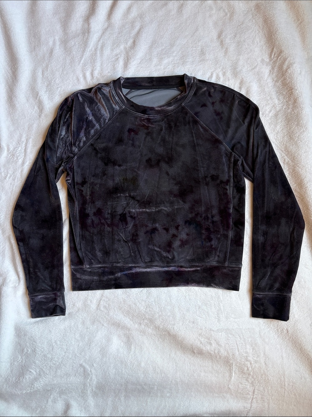 Lululemon Warm Down Crew Velour Sweatshirt Interstellar Dark Grey Size 6